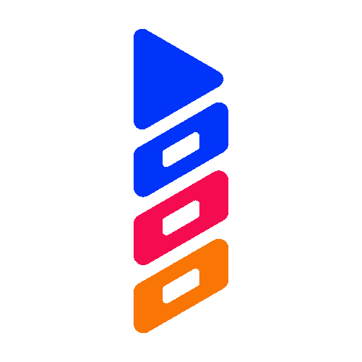 The Silo mark opening into a play button, which is pressed and reassembles the mark